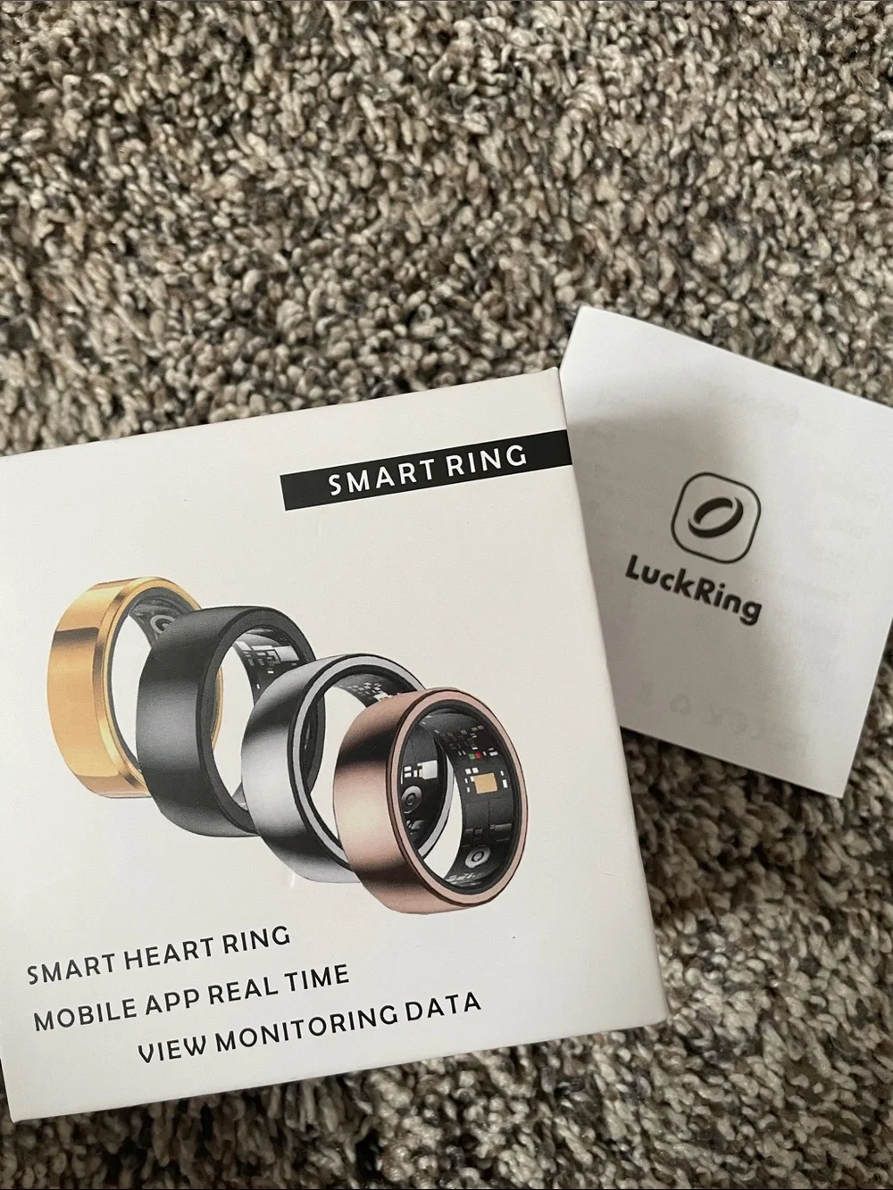 LuckRing Smart Health Ring Gold 6 NWT